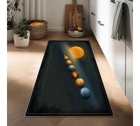 Generico Tappetini Cucina Antiscivolo Lavabile 60 x 180 cm, Arte Astrologica Tappetino Antifatica Antiscivolo Stampato Sistema Solare Stelle per Corridoio Lavello Da Pavimento