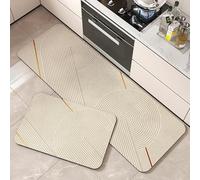 Generico Tappetini Da Cucina A Righe Antiscivolo Lavabili Assorbenti Con Retro In Gomma Moderni Ideali Per Ingresso Bagno E Zona Lavabo - Decorazione Per La Casa - Facili Da Pulire 60X90 Cm