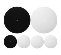 Generico Tappetini in Feltro per Giradischi 12 Pollici Spessore 3mm, 4 di Colore Chiaro e 2 Neri, Supporto Stabile per Vinile e Miglioramento del Suono per Dj e Restauro Dischi