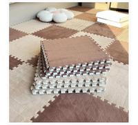 Generico Tappetini Puzzle in Morbida Schiuma EVA in Peluche,10 Pezzi 30X30 Cm Quadrati Tappetino Da Gioco Antiscivolo,Moquette Da Pavimento Per La Cameretta Dei Bambini,Dark brown/light brown,0.4”