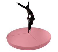 Generico Tappetino anticaduta Pieghevole e Rotondo Spesso per Pole Dance - Cuscino di Sicurezza per palo da spogliarellista, Protezione anticaduta per Palestra Domestica (Rosa, 63" x1,2) - Tappetino