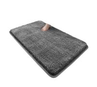 Generico Tappetino da bagno arrotondato e ispessito, assorbente for vasca, materiale felpato, piedino antiscivolo, porta d'ingresso(Dark grey-3CM Thk,40x60cm 1PC)