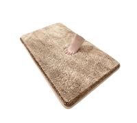 Generico Tappetino da bagno arrotondato e ispessito, assorbente for vasca, materiale felpato, piedino antiscivolo, porta d'ingresso(Apricot-3CM Thk,50x80cm 1PC)