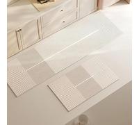 Generico Tappetino Da Cucina A Righe E Scacchi Antiscivolo Lavabile Con Retro In Gomma Assorbente Ideale Per Ingresso Zona Lavello Arredamento Moderno Facile Da Pulire. 50X160 Cm.