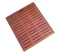 Generico Tappetino da Doccia in Teak, Pieghevole, in Legno, con Piedini in Gomma Antiscivolo, per Bagno e Spa, per Interni ed Esterni, Elegante Colore Scuro, 60 x 110 cm, Ecologico e Multiuso.