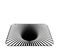 Generico Tappetino da pavimento con design nero effetto illusione 3D: decorazione d'ingresso unica e accattivante, perfetta per aggiungere allegria alla tua casa(120x160cm)