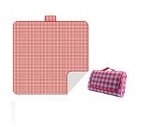 Generico Tappetino da picnic 2m * 2m/2m 3m, viaggi all'aperto, coperta leggera, spiaggia, campeggio(Red,200x200cm)