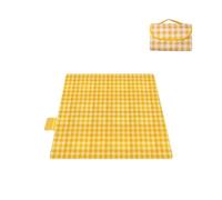 Generico Tappetino da Picnic Impermeabile Ispessito con Tracolla, Coperta Campeggio all'aperto for Escursioni nel Parco sulla Spiaggia(Yellow-1PC,100X150CM)
