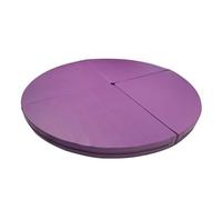 Generico Tappetino da Pole Dance Pieghevole e Rotondo Portatile - Tappetino di Sicurezza Professionale per Esercizi di Yoga con Rivestimento Antiscivolo in Pelle, Schiuma reticolata, rple