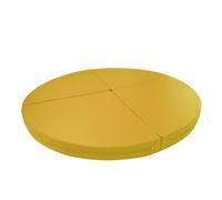 Generico Tappetino da Pole Dance Portatile Rotondo - Schiuma di Sicurezza Professionale per Yoga con Rivestimento Antiscivolo in Pelle, Ideale per Danza ed Esercizio Fisico, Schiuma reticolata Gialla