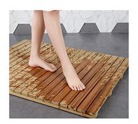 Generico Tappetino Doccia Antiscivolo in Legno Personalizzabile 30x36 Pollici - Tavola da Bagno Impermeabile per Uso Esterno, Ideale per Spa, Bordo Piscina e Patio - Design Resistente ed Elegante