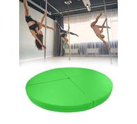 Generico Tappetino per Esercizi di Sicurezza per Pole Dance Circolare Spesso da 3/5 cm per Cerchio e Yoga, Tappetino di Protezione Fitness Pieghevole e Impermeabile (Verde, 180 cm x 5 cm)
