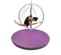 Generico Tappetino per Pole Dance, Cerchio Portatile per Pole Dance con Tappetino di Sicurezza - Leggero, Pieghevole, Ideale per Yoga e Ginnastica acrobatica - 140 cm x 3 cm (55" x1,2) per Un Facile
