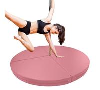 Generico Tappetino per Pole Dance, Cuscino di Sicurezza Rotondo per palo da spogliarello, Cerchio e Tessuti Aerei, Tappetino di Assorbimento d'urto Portatile per Ballare e esibirsi in Sicurezza (Rosa