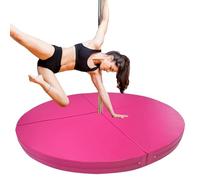 Generico Tappetino per Pole Dance, Cuscino di Sicurezza Rotondo per palo da spogliarello, Cerchio e Tessuti Aerei, Tappetino di Assorbimento d'urto Portatile per Ballare e esibirsi in Sicurezza (Rosa