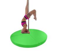 Generico Tappetino per Pole Dance, Grande Tappetino Portatile Antiurto per Pole Dance - Cuscino per Yoga e Danza, Tappetino Protettivo Pieghevole per Cerchio Aereo per la Sicurezza (Verde, 200 cm x 5