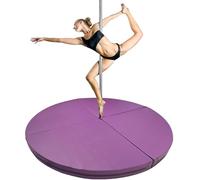 Generico Tappetino per Pole Dance, Pieghevole e Portatile con Maniglie per Il Trasporto, Ideale per Allenamento ed Esercizio in Sicurezza (Viola, 160 cm x 3 cm).