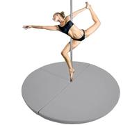 Generico Tappetino per Pole Dance, Pieghevole e Portatile con Maniglie per Il Trasporto, Ideale per Allenamento ed Esercizio in Sicurezza (Grigio, 120 cm x 5 cm).