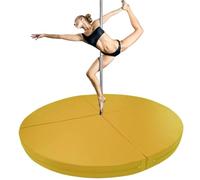 Generico Tappetino per Pole Dance, Pieghevole e Portatile con Maniglie per Il Trasporto, Ideale per Allenamento ed Esercizio in Sicurezza (Giallo, 200 cm x 5 cm).