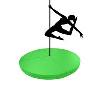 Generico Tappetino per Pole Dance, Tappetino Extra Large Verde per Pole Dance - 200 cm, Tappetino Protettivo anticaduta per Principianti e Ginnastica, Tappetino Circolare Sicuro per Pole Dance per Un
