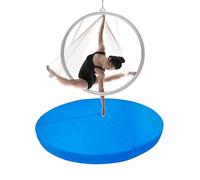Generico Tappetino per Pole Dance, Tappetino Portatile per Pole Dance - Tappetino di Sicurezza per Cerchio Aereo e Yoga, Tappetino Pieghevole per Ginnastica acrobatica da 150x5 cm, Blu, Attrezzatura