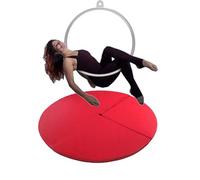 Generico Tappetino per Pole Dance, Tappetino Rotondo Pieghevole di Sicurezza per Esercizi di Pole Dance, Ginnastica e Fitness - Tappetino da Palestra Rosso Spesso 3/5 cm (55" x1,2) per Il Massimo Com