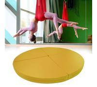 Generico Tappetino per Yoga e Pole Dance Spesso, Protezione Antiscivolo Pieghevole per palo da spogliarellista, Spessore 1"/2", 120-200 cm, Perfetto per Cerchio ed Esercizi, Giallo (47"x2")