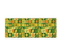 Generico Tappetino Scrivania 30X60 Giallo Verde Sottomano scrivania durevole e facile da pulire,Confortevole Superfice in Tessuto, con Base in Gomma Antiscivolo, per Ufficio e Gaming