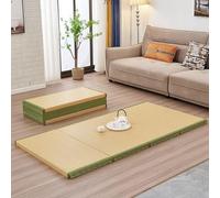 Generico Tappetino Tatami Tradizionale, Materasso Di Palma Di Cocco Giapponese, Tappetino Da Pavimento In Rattan Traspirante Per Dormire Meditazione Yoga(Yellow,100x200cm)