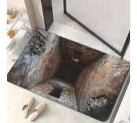 Generico Tappeto 3D Hole, tappeti 3D aggiornati Illusione ottica, tappeti che sembrano un buco, per il soggiorno 3D Trap Illusione ottica per la sala giochi Tappeto (P,50 * 80cm/19.6 * 31.4in)