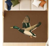 Generico Tappeto boho confortevole antiscivol Ideale come tappeto moderno per il tappeto salotto, si adatta a camera da letto e ingresso. Colore piatto anatra in volo. Marrone. 120 X 180 cm