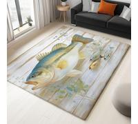 Generico Tappeto Campagna Fattoria Basso Esca Ideale Per Adolescenti 100 x 150 cm, Tappeto Salotto Bambini Ragazzo Ragazzi da Letto Pelo Corto Lavabile Antiscivolo Morbido Grigio