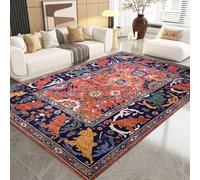 Generico Tappeto Classico Da Esterno, Tappeto Lavabile Per Soggiorno, Camera Da Letto, Ingresso, Tappeto Antiscivolo Vintage Per Cucina, Morbido A Pelo Basso, Resistente Alle Macchie,C,60 * 90cm