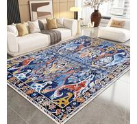 Generico Tappeto Classico Da Esterno, Tappeto Lavabile Per Soggiorno, Camera Da Letto, Ingresso, Tappeto Antiscivolo Vintage Per Cucina, Morbido A Pelo Basso, Resistente Alle Macchie,B,160 * 230cm