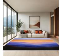 Generico Tappeto Classico da Salotto Dipinto Ad Olio Alba Naturale 140 x 200 cm Lavabile Pelo Corto, Colore - Tappeto Chic per Soggiorno Camera da Letto e Sala da Pranzo