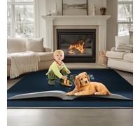 Generico Tappeto Classico da Salotto Testo Del Libro Educativo 80 x 150 cm Lavabile Pelo Corto, Blu Navy - Tappeto Chic per Soggiorno Camera da Letto e Sala da Pranzo