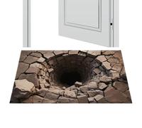 Generico Tappeto Con Fori Illusioni 3D - Velluto Di Antiscivolo Lavabile 40x60 50x80Cm Tappeto Per Interni, Decorazione Tappetino Ottico Interattivo, Accento Morbido Della Zona Soggiorno Della Camera