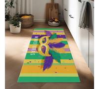 Generico Tappeto Corridoio Lungo Antidérapant 50 x 140 cm, Tappeto Passatoia Runner Cucina Maschere Di Carnevale Lettere Lavabile Antimacchia Durevole Arte Astratta per Soggiorno Sala da Pranzo Foyer