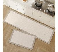 Generico Tappeto Cucina，Set Di 2 Tappetini Da Cucina Antiscivolo E Antifatica, In Pvc Impermeabile E Antimacchia, Con Motivo Astratto Neutro, Sottili E Adatti Anche Per La Lavanderia E L'Ingr