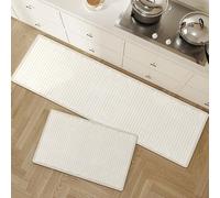 Generico Tappeto Cucina，Set Di 2 Tappetini Da Cucina Antiscivolo E Antifatica, In Pvc Impermeabile E Antimacchia, Con Motivo Astratto Neutro, Sottili E Adatti Anche Per La Lavanderia E L'Ingr