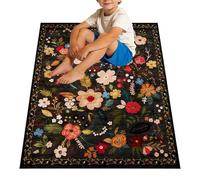 Generico Tappeto Da Area Floreale - Functional Versatile, Elegant, 160x200 Cm Stile, Boho Per Soggiorno Camera, Dei Bambini Stanza Cucina | Multipurpose Outdoor Indoor Utility Sturdy Durable