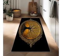 Generico Tappeto da Corridoio Antiscivolo 60 x 180 cm, Tappeto Passatoia Arte Astratta Pelo Corto Cerchio Albero Della Vita per Corridoio Ufficio Entrata Casa Cucina da Ingresso