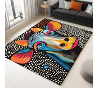 Generico Tappeto da Salotto Giraffa Astratta Animale 120x180 cm Tappeti Pelo Corto Tappeto Moderno Morbido Lavabile Lavatrice Tappeti Decor Antiscivolo per Camera da Letto