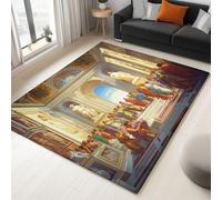 Generico Tappeto da Soggiorno Biblioteca Del Palazzo Romano 160x230 cm Tappeti Lavabile Antiscivolo Morbido, Tappeto Pelo Corto per Camera da Letto, Cameretta dei Bambini, Ufficio