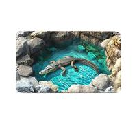 Genérico Tappeto di Illusione Ottica 3D - Arazzo Antiscivolo con effetto | Tappeto 3D per decorazione di interni, Halloween, ingresso cucina, bagno e