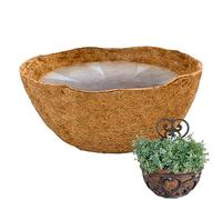 Genérico Tappeto di palma da cocco, fodera per cesto di palma di cocco, rivestimento di ricambio per vaso da parete in fibra, con base in fibra per balcone, casa, giardino e vasi