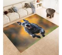 Generico Tappeto Esterno 50x80 cm Imitazione Cashmere Tappeto Pelo Corto Modello Cane Erba Fiori Animale 3D Tappeti Cucina Antiscivolo Lavabile Antimacchia Adatto per Appartamenti Camerette Ingressi