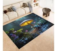 Generico Tappeto Esterno 60x90 cm Imitazione Cashmere Tappeto Pelo Corto Modello Funghi Erba Creativo 3D Tappeti Cucina Antiscivolo Lavabile Antimacchia Adatto per Appartamenti Camerette Ingressi