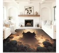 Generico Tappeto Fantasia Oscurità Scheletri Morte 50 x 80 cm - Antiscivolo Lavabile Tappeti Camera Da Letto, Corto Pile Tappeto per Soggiorno, Sala da Pranzo, Corridoio, Ufficio - Multicolore