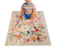 Generico Tappeto Floreale | 160x200cm in Stile Boho per Camera dei Bambini,Tappeto Antiscivolo,Per Casa, Soggiorno, Camera Dei Bambini, Da, Cucina, Bagno, Ingresso, Corridoio, Patio, Cortile, Portico